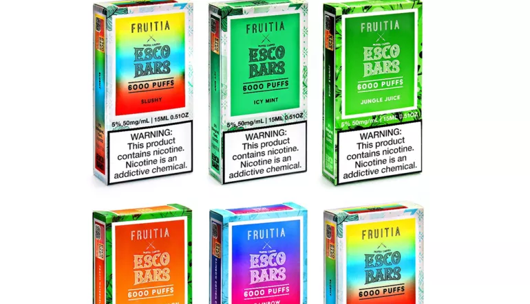 ESCO BARS FRUITIA 6000 DISPOSABLE VAPE - 6000 PUFFS El Paso Smoke Shops