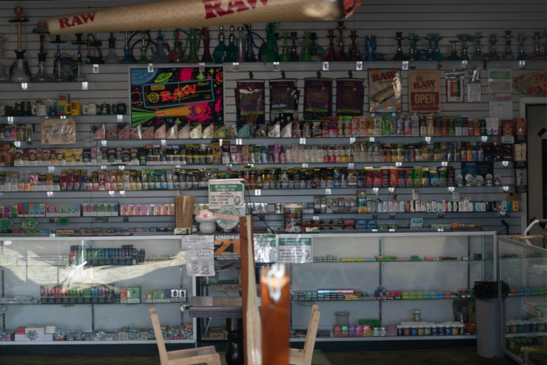 Cigarillos, hemp wraps, and disposable vapes at El Paso Smoke Shop flagship on N Desert Blvd