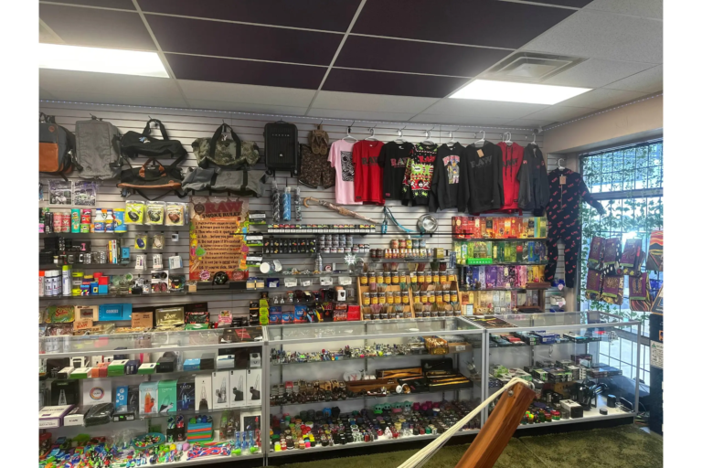Grinders, incense, shisha, scales, and Puffco e-rigs at El Paso Smoke Shop flagship on N Desert Blvd