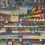Hemp wraps, cigarillos, Geek Bar disposables, and glass pipes at El Paso Smoke Shop flagship on N Desert Blvd