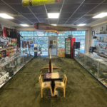 Pod systems and water pipes - store view at El Paso Smoke Shop flagship on N Desert Blvd