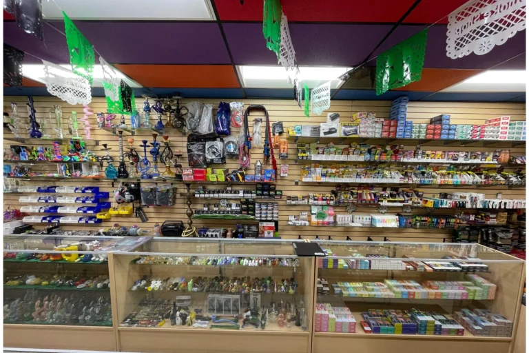 Hookahs, shisha, American handmade pipes, disposable vapes, and tobacco products at Fox Plaza Smoke Shop
