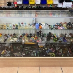 American handmade hand pipes display at Mesa Smoke Shop on N Mesa St