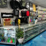 Skunk bags, glass hand pipes, and silicone bongs at Resler Smoke Shop.