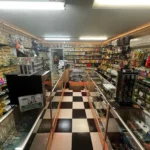 Interior view of Doniphan Smoke Shop showcasing a spacious layout with premium smoking tools, vape devices, and glassware.