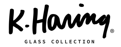 K. Haring glass bong logo