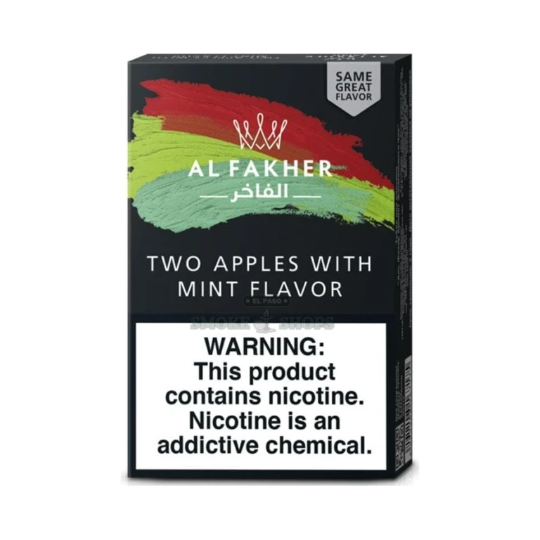 New Pack 50g Al Fakher Two Apples Mint at El Paso Smoke Shop, in stock near me for same-day pickup