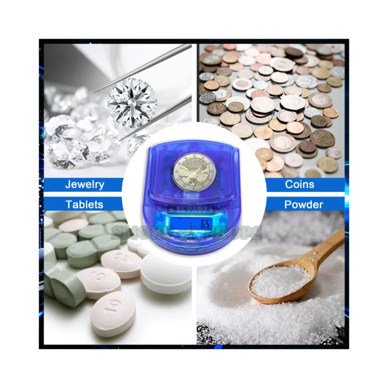 AWS BCM-650 pocket scale weighing jewelry in grams in El Paso, 650 g capacity, backlit LCD, same-day pickup