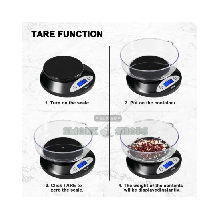 AWS Bowl 2K black scale top view in El Paso with 5.2 in round weighing pan, bowl removed, 2000 g x 0.1 g scale