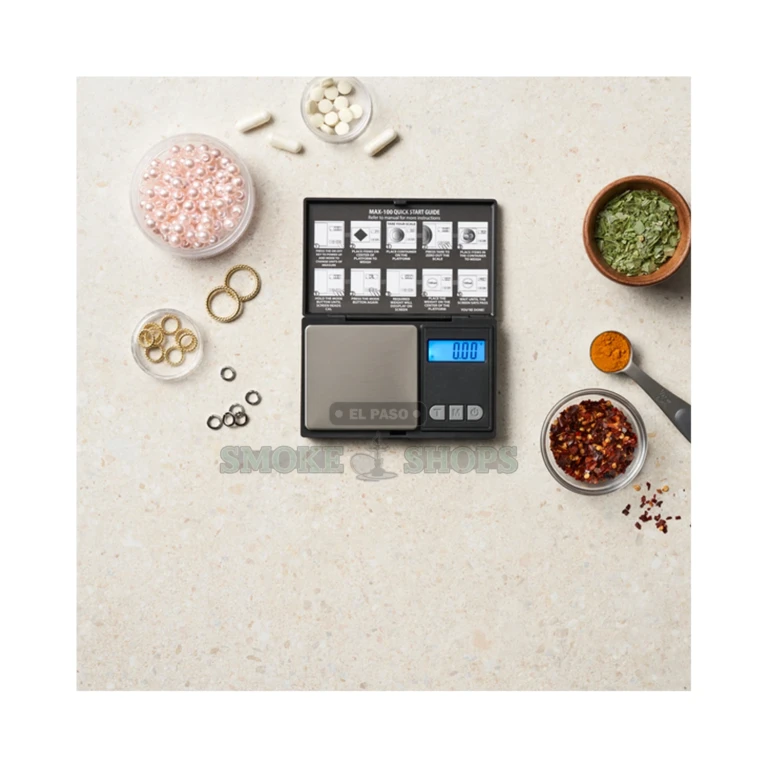 AWS Max-700 scale in El Paso with hinged cover used as an expansion tray for weighing items