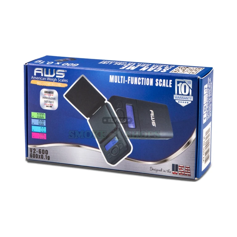 AWS V2-600 compact pocket scale size in El Paso, 4.2 by 2.1 inches and 2 AAA included, same-day in-store pickup