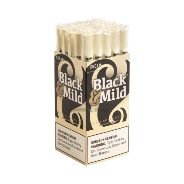 Black and Mild Cream cigar in El Paso, mild pipe-tobacco cigarillo with vanilla cream flavor and plastic tip, same-day pickup