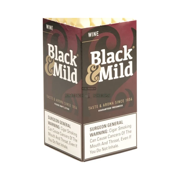 Black and Mild Wine plastic tip cigar in El Paso, sweet red wine pipe tobacco cigarillo, same-day pickup