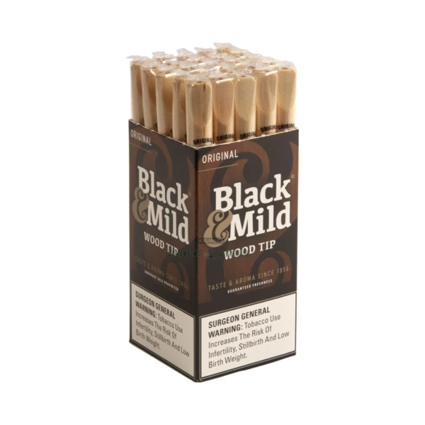 Black and Mild Wood Tip Original pipe-tobacco cigar in El Paso, brown wood tip, classic mild blend, same-day pickup