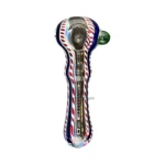 Black Stripe Glass Spoon Hand Pipe thumbnail