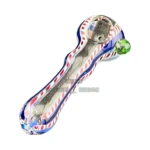 Black Stripe Glass Spoon Hand Pipe thumbnail