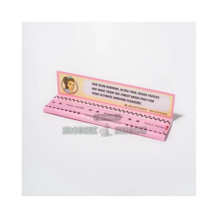 Blazy Susan King Size pink rolling papers in El Paso, 50 vegan leaves, 109mm, slow even burn, same-day pickup