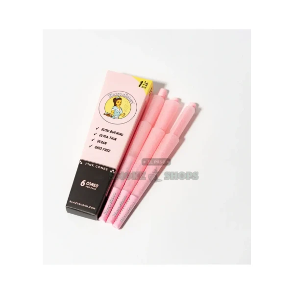 Blazy Susan Pink 1 1/4 Pre-Rolled Cones in El Paso