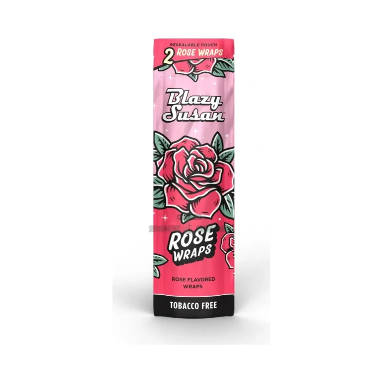 Blazy Susan Rose Wraps pack front in El Paso, vegan Non-GMO rose rolling wraps, in stock at 10 stores