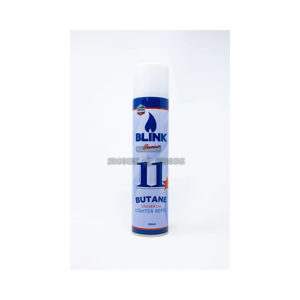 Blink 11x triple-refined butane in the blue can, the cleanest-burning grade for multi-jet and dab torches, stocked in El Paso
