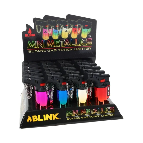 Blink Mini Metallics Torch Lighter in El Paso, Refillable Butane
