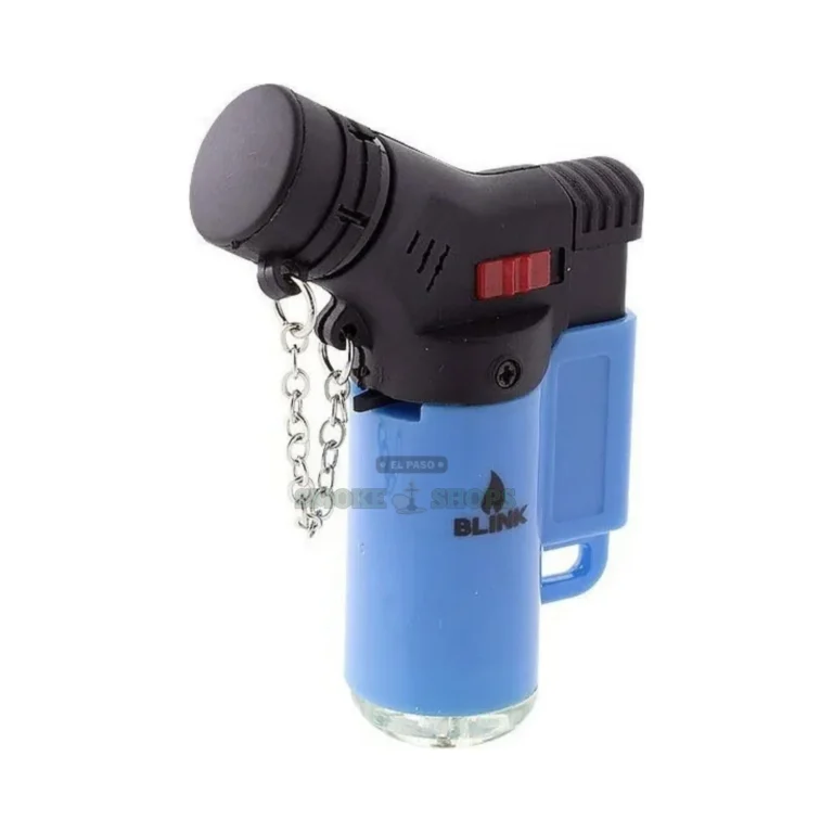 Blink Mini Neons Torch 728 push-button igniter close-up in El Paso, refillable butane torch lighter, pick up today