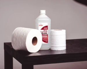 A bottle of 91% isopropyl alcohol, the alcohol-based active ingredient in many glass pipe and resin cleaners, at El Paso Smoke Shops