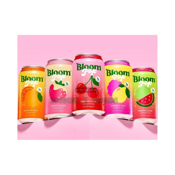 Bloom Pop prebiotic soda 12 fl oz can in El Paso, 20 calories caffeine-free sparkling soda, same-day pickup