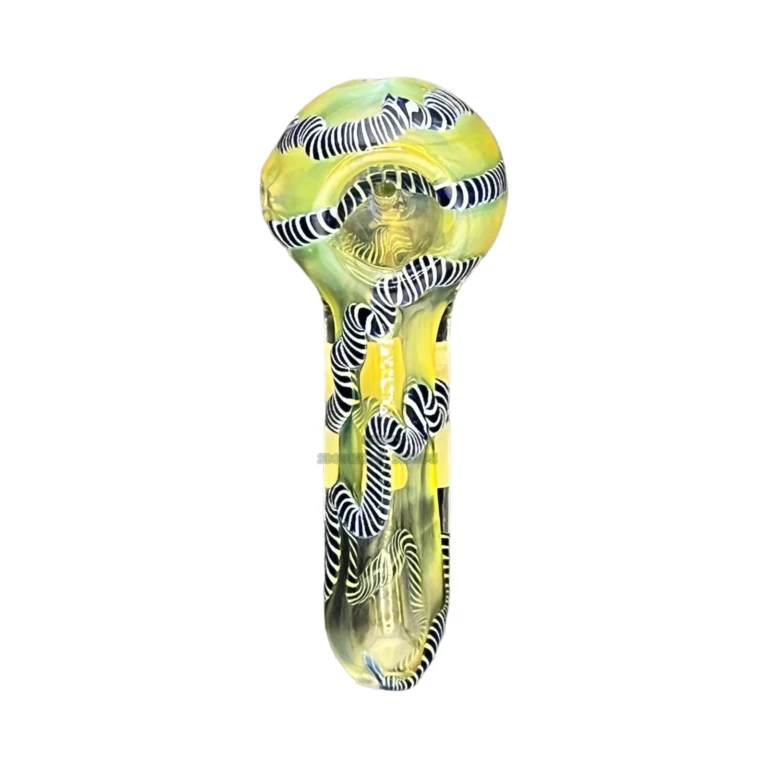 Blue Vein borosilicate hand pipe mouthpiece in El Paso, about 102 mm long with a left carb, glass pipe
