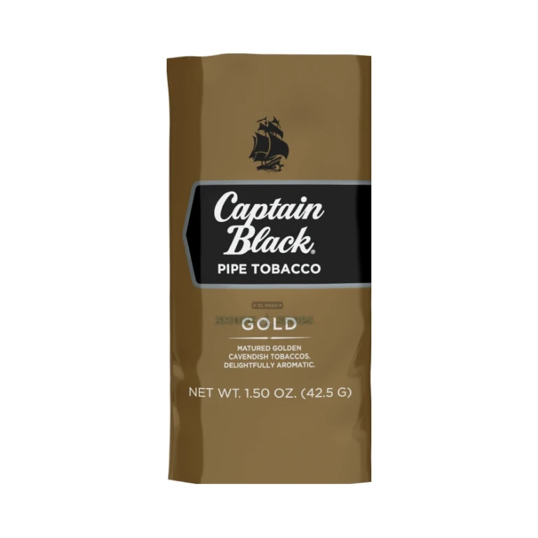 Captain Black Pipe Tobacco Pouch Gold at El Paso Smoke Shop, in stock near me for same-day pickup