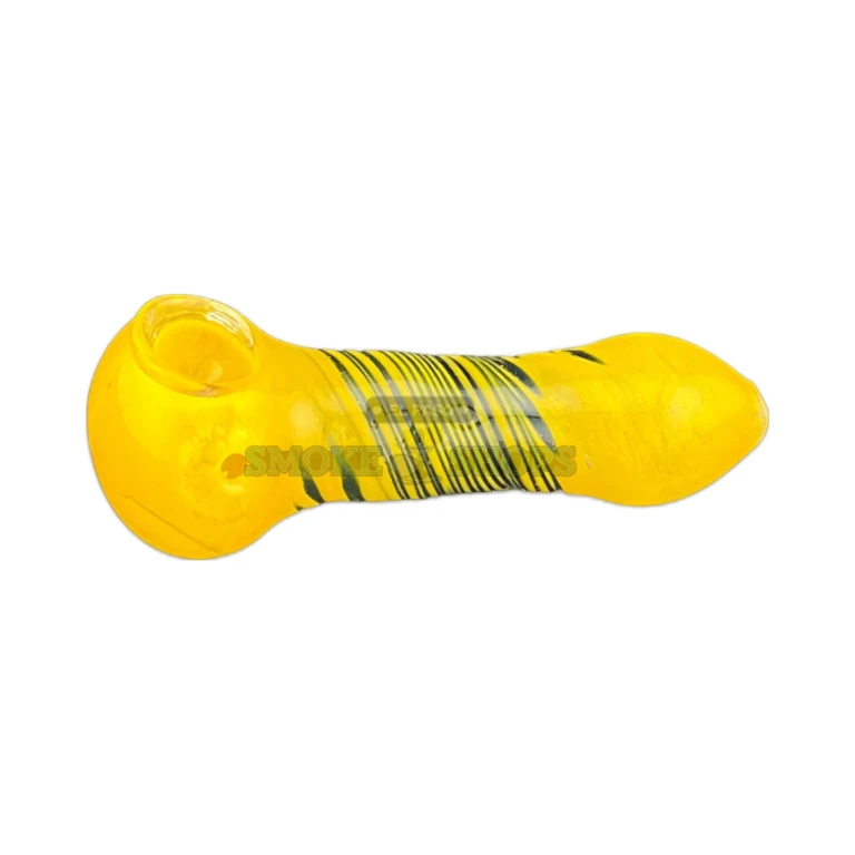 Center Line Frit glass spoon pipe side view in El Paso, frit line down the body, near me