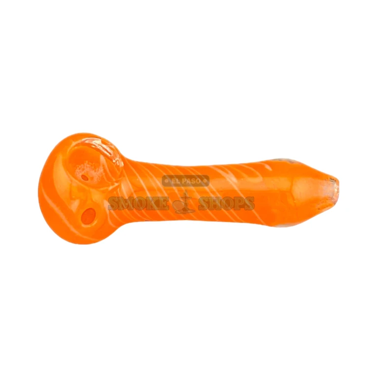 Center Line Frit glass spoon hand pipe in El Paso, colored glass with a frit center swirl, same-day pickup