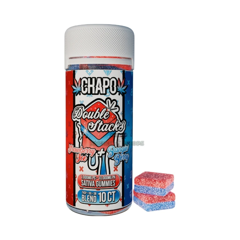 Blanco Double Stacks 10,000mg 10ct Chapo Strawberry Ice Berry at El Paso Smoke Shop, in stock near me for same-day pickup