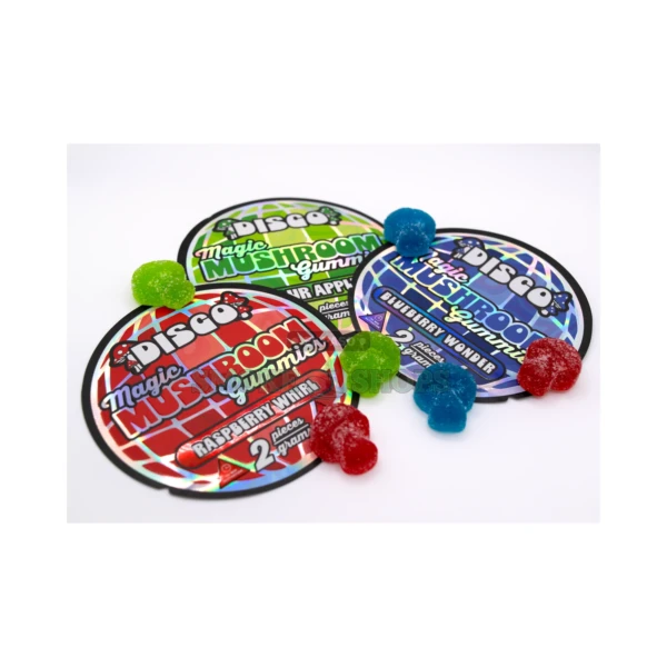 Chapo Disco Magic Mushroom gummies 2ct sachet front view in El Paso, vegan functional-mushroom blend, same-day pickup