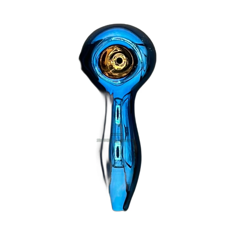 Chrome Series borosilicate hand pipe mouthpiece in El Paso, about 108 mm long with a left-side carb, glass pipe