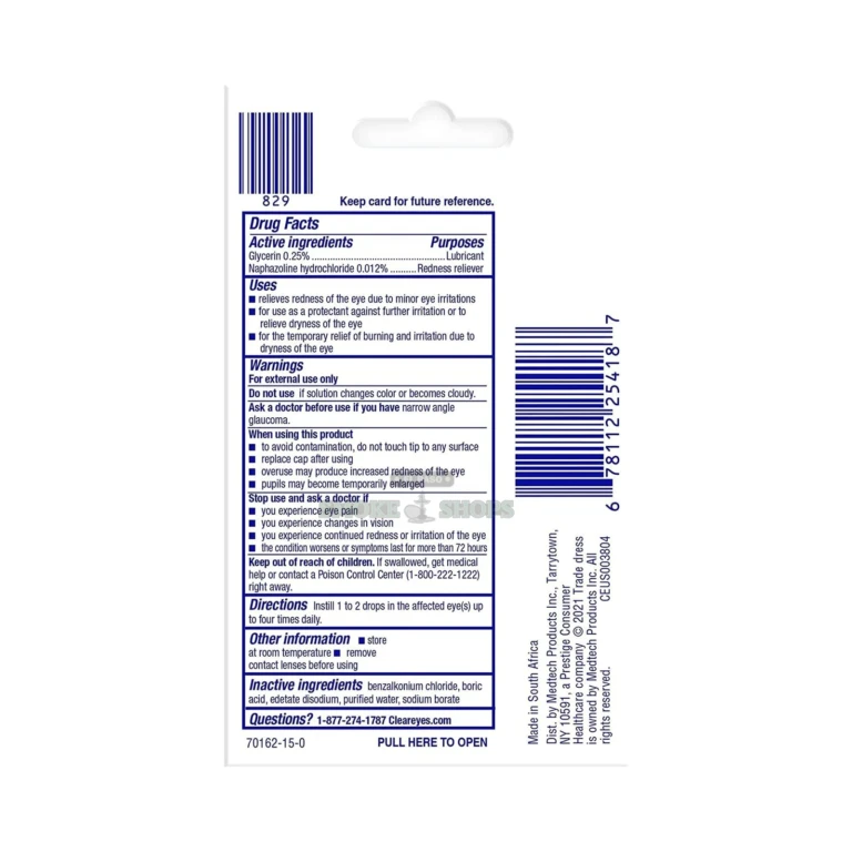 Clear Eyes redness relief eye drops in El Paso, 0.5 fl oz (15 mL) over-the-counter bottle, same-day in-store pickup