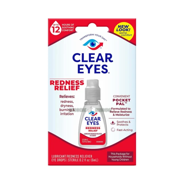 Clear Eyes redness relief eye drops in El Paso, 0.5 fl oz (15 mL) over-the-counter bottle, same-day in-store pickup