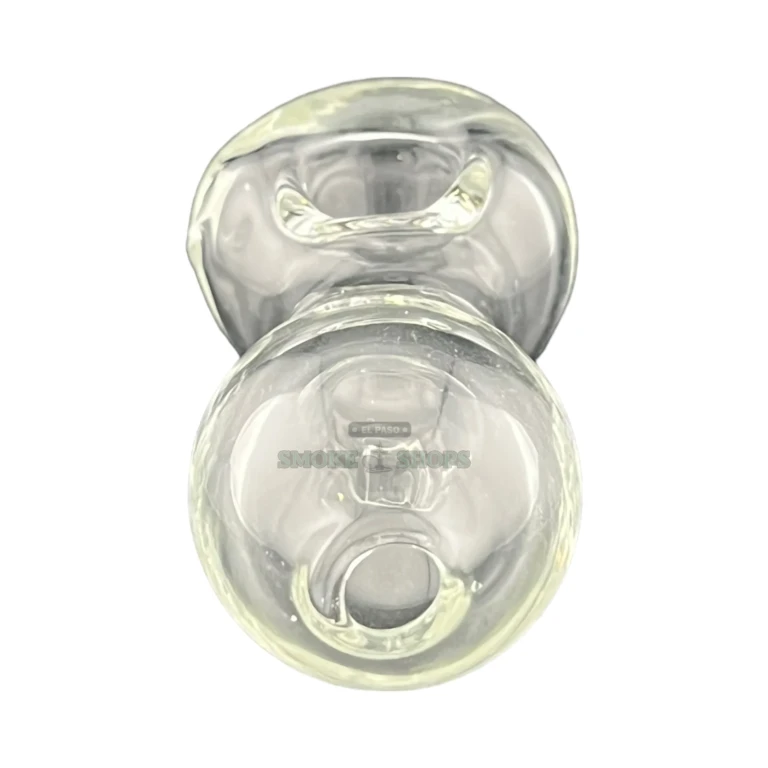Clear glass spoon pipe bowl close-up in El Paso, 17 mm bowl for tobacco use, El Paso Smoke Shops