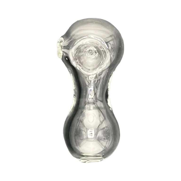 Clear glass hand pipe mouthpiece in El Paso, rounded 6 mm tip and wide left-side carb, glass spoon pipe