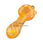 Clover 3 Dot Pink Swirl Glass Spoon Hand Pipe thumbnail