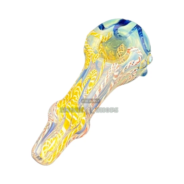 Clover Coral Reef Glass Spoon Hand Pipe