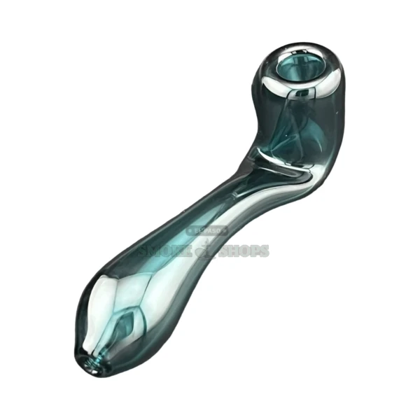 Clover Flat Bottom Sherlock glass hand pipe in El Paso, full-color glass with curved neck, same-day pickup