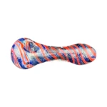 Clover Glitter and Stripes Glass Spoon Hand Pipe thumbnail
