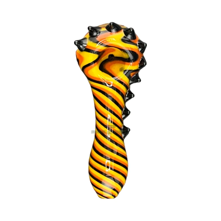 Clover Horny Lizard borosilicate hand pipe in El Paso, about 102 mm long with a left-side carb, glass spoon pipe