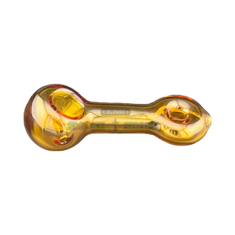 Clover Key Chain glass pipe side view in El Paso, solid color body, hand pipe near me