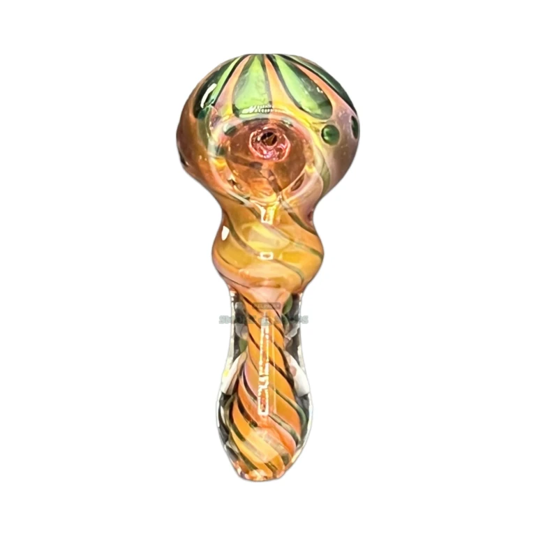 Clover Lucky Seaweed Twist hand pipe mouthpiece in El Paso, about 94 mm long with a left carb, glass pipe