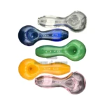 Clover Mini Plain Glass Spoon Hand Pipe thumbnail