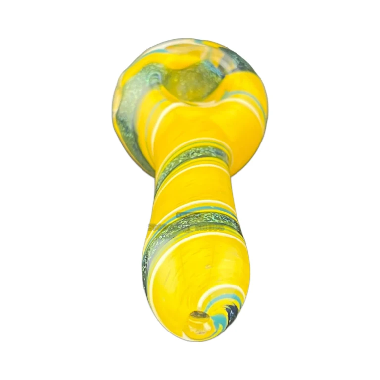 Clover Packer Stripes glass spoon pipe bowl close-up in El Paso, 17 mm bowl for tobacco use, El Paso Smoke Shops