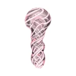 Clover Pinky Swirl Glass Spoon Hand Pipe thumbnail