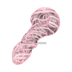 Clover Pinky Swirl Glass Spoon Hand Pipe thumbnail